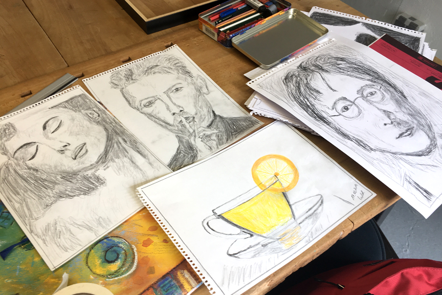 Resultate Zeichnen Volksbildungswerk Bierstadt Christiane Mader07