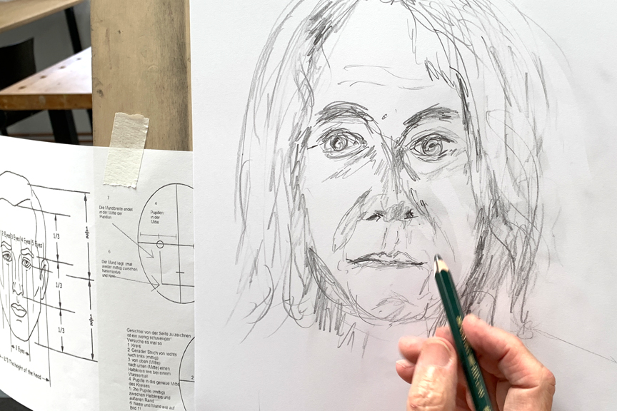 08Portraitzeichnen_August22_Christiane_Mader